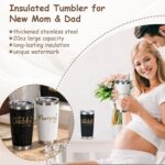 A WITOROR 13-piece baby shower gift set for new parents, featuring bear-themed baby clothes and parent cups.